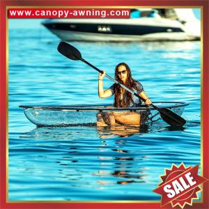 beautiful seeing through transparent clear crystal PC polycarbonate canoe kayak