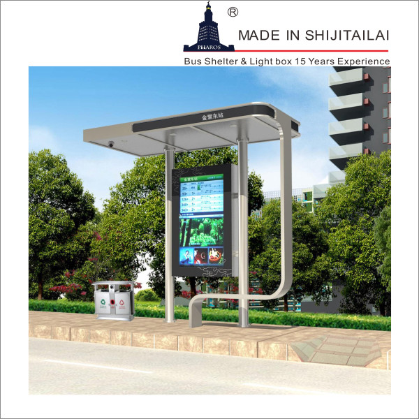 Buy Stainless Steel Forecast H3050MM LCD Smart Bus Shelter at wholesale prices