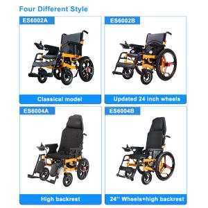 Outdoor Electric Medical Transport Wheelchair 24V 12Ah Battery Folding