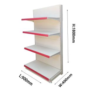 White Storage Shelf Rack Supermarket Metal Display Racks Medium Duty