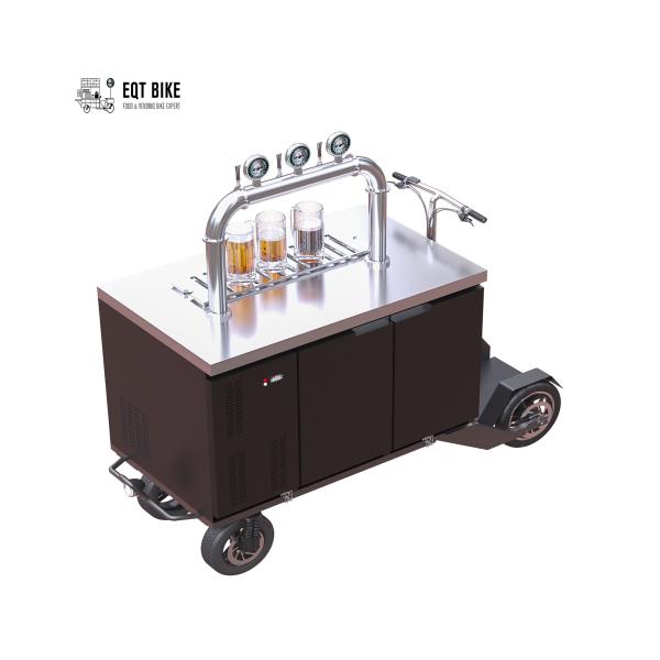 Buy 300KG Load Stainless Steel Beer Bike Cart With R290 Refrigerant at wholesale prices