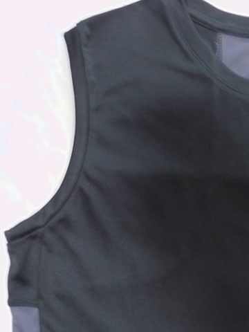 Hot Transfer Print Logo 140gsm Mens Black Muscle Shirt For Running