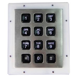 Rugged Water-proof Vandal-proof Keypad with 12 Back-lit Keys Ideal for Dark