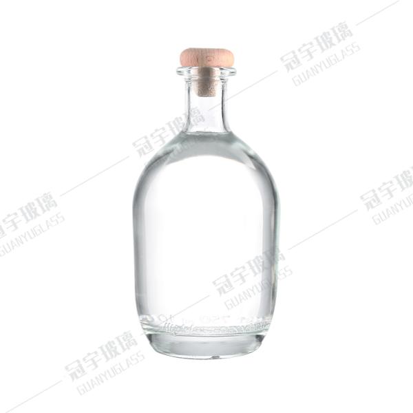 Acceptable Customer's Logo Glass Products 500ml 750ml Empty Alcohol Bottle with Cork