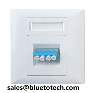 LC quad adapter FTTH wall mount box fiber faceplate