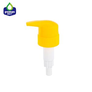 Yellow Color Cleaning Gel Dispenser Pump With Transparent Cap Neck Size 33/410