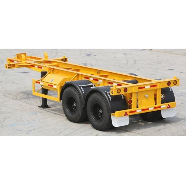 Buy 2 Axles 20 Foot Flatbed Truck Trailer With 4 Or 12 Set Twist Locks SGS Standard at wholesale prices