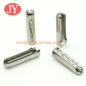 jiayang metal logo aglet engraved logo laser logo shoelace cord end tips