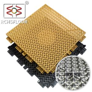 Quality 34x34cm PP Interlocking Tiles Outdoor Badminton Court Mat for sale