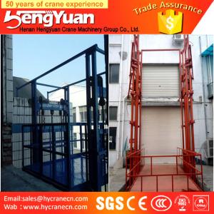 Quality Chinese economic guide rail chain cargo elevator for sale