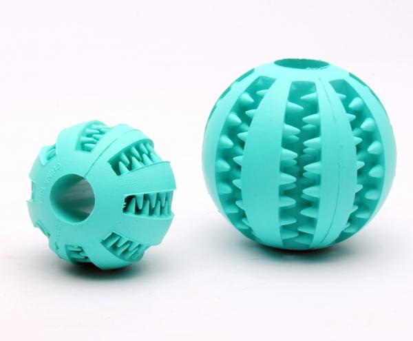 Hard Rubber Chew Toys Ball Dog Treat Chew Toys For Dog Teeth Cleaning
