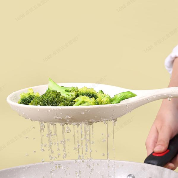 Silicone Strainer Scoop Colander Slotted Pasta Spoon Heat Resistant 600 °F Slotted Ladle Spoons For Kitchen Cooking Tool