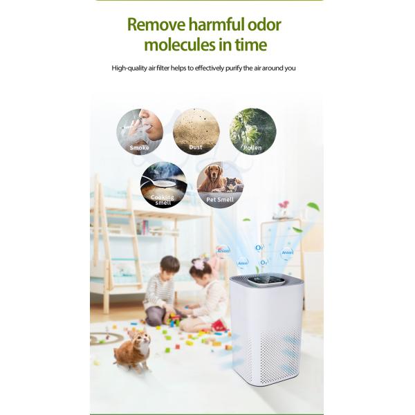 2022 New Purificador De Aire Hepa Desktop Ionized Air Purifier Negative Ion True Hepa Filter Portable Air Purifier Manufacturer