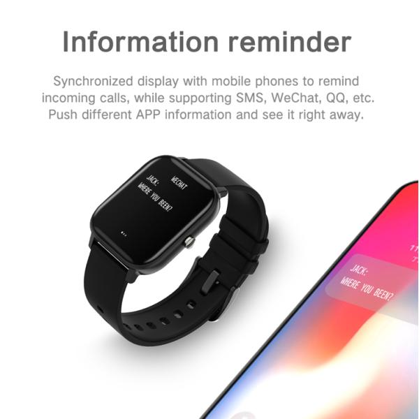P8 Smartwatch Heart Rate 1.4" 170 MAh Reloj Inteligente Blood Oxygen Monitor Band