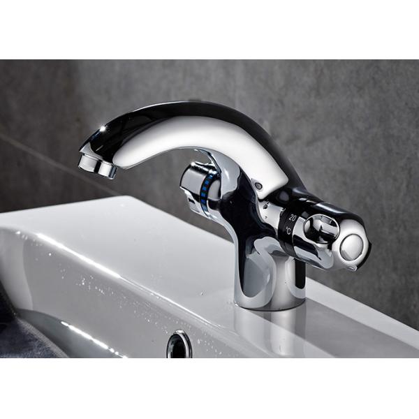Buy ROVATE Thermostatic Dual Handle Bathroom Basin Mixer Bubble Aerator at wholesale prices