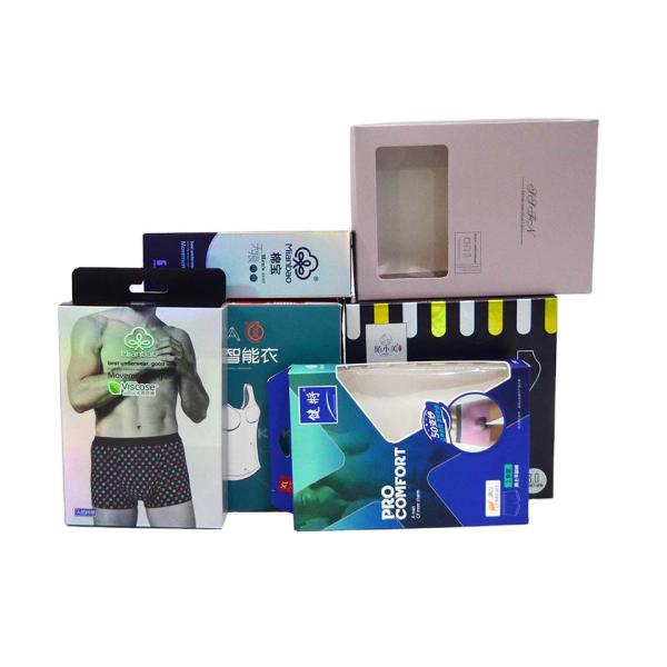 Custom Logo Cardboard Men Underwear Underpants Paper Retail Packaging Hanging