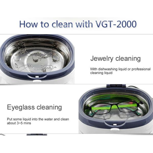 600ml Capacity Digital Ultrasonic Cleaner , Watch SONIC Cleaner 35W 40kHz