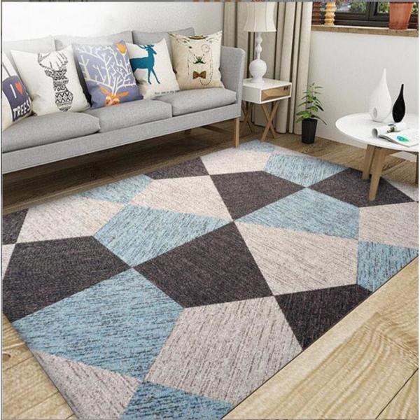 Buy Stripping Blending Crystal Velvet Living Room Floor Carpets Modern Simple North European Style at wholesale prices
