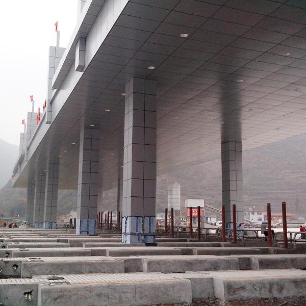 S355JR Gas Station Canopy Shed 500m 1000m Corrugated Roof Shed