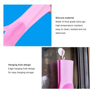 Professional Heat Resistant Kitchen Rubber Dish Washing Gloves Silicone Cleaning