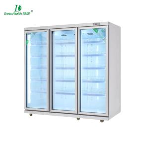 Three Glass Door Commercial Beverage Cooler / Wine Beverage Chiller