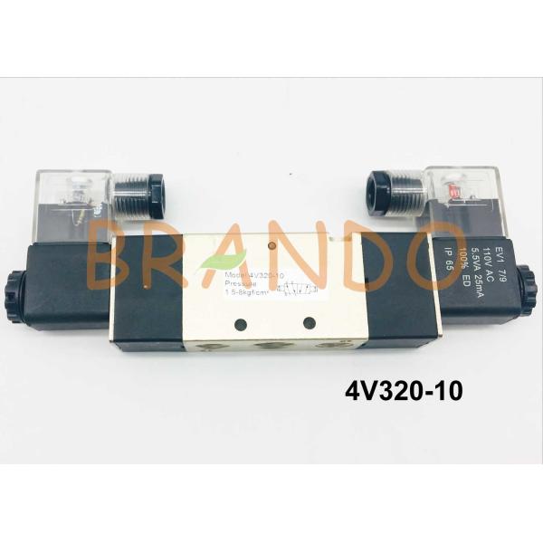 Buy 0.15-0.8MPa Pneumatic Cylinder Valve 4V320-10 Medium For Filtered Air at wholesale prices