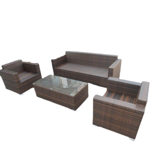 4 Pcs Rattan Sectional Sofa Furniture Outdoor Comfortable Casual Sectional