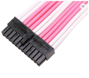 Brand new 24Pin motherboard Power Supply Extension Cable Braided Sleeved Extension Cable 30cm