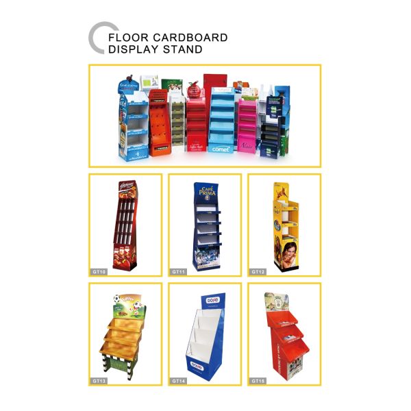 Cardboard POS Floor Standing Display Unit Customized For Cinema