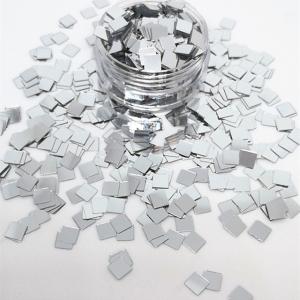 Thousand Choices Offered Mirror Silver Square Sequins Glitter for Fabric PU Nail