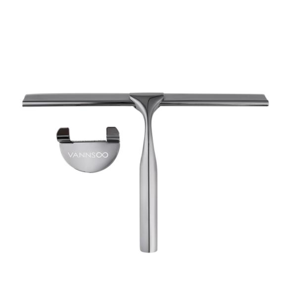 Glass Cleaning Squeegee Chromed Stainless Steel Shower Window Squeegee SUS304 Zinc Alloy Glass Wiper