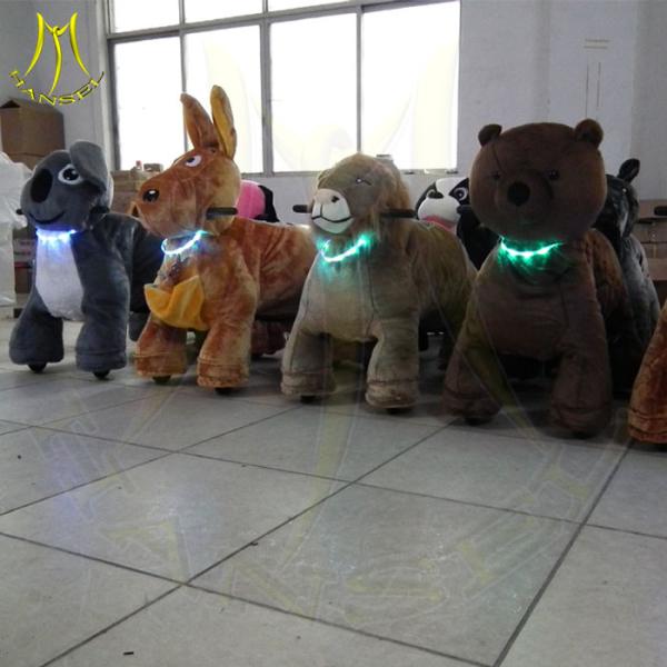 Hansel giant plush animals kids ridingmechanical walking animal bike coin