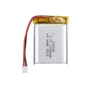 Quality KC CB High Discharge Rate Battery 3.7V 1200mah 30CMax60C Rechargeable Lithium-Ion Polymer Battery 103040 for sale