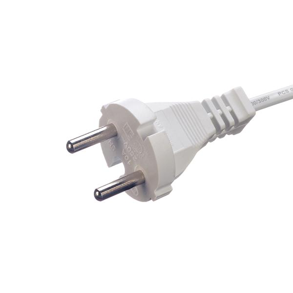 Desktop Computer H05vv Kabel Mit Schukostecker SNI Certificated Ac Power Cord 2 Pins Eu 1.5m with Rubber Jacket Material