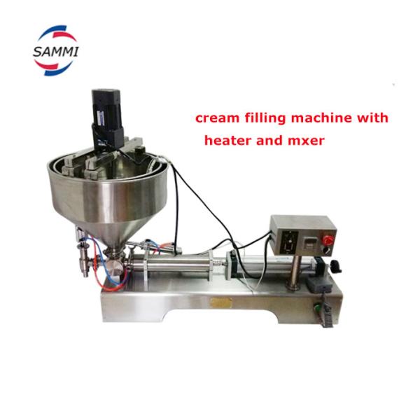 Buy Cosmetic Cream Liquid Filling Packaging Machine Semi Automatic With Mixer at wholesale prices