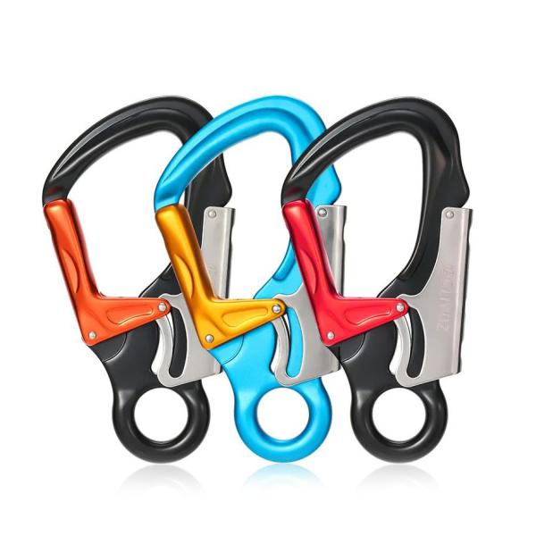 Buy Aluminum 35KN Auto Mountain Climbing Swivel Clip Snap Safety Hook Clip Hook at wholesale prices