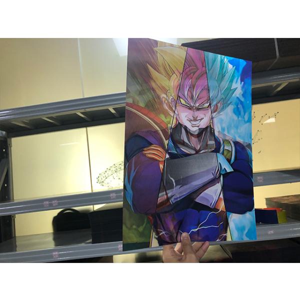 Non Toxic 3D Lenticular Poster Printing Goku Wall Art Painting