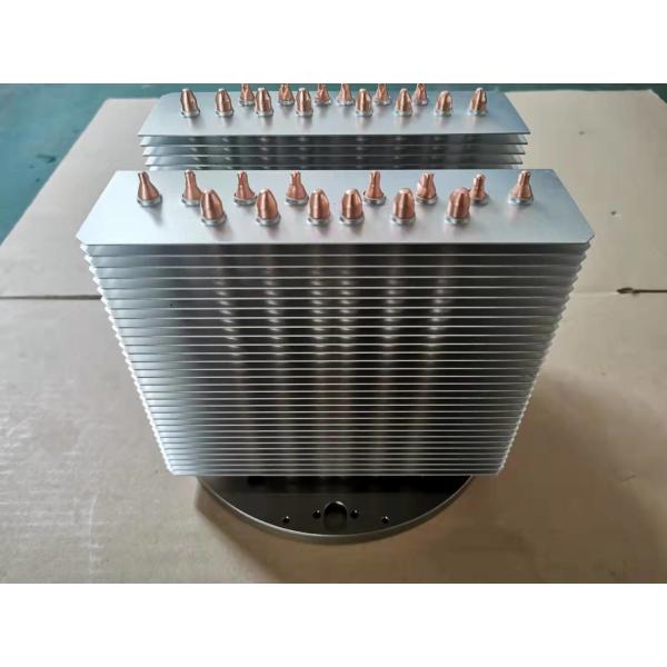 Buy High Precision Copper Pipe Heatsink Aluminum Stacked Fin Heatsink For LED And CPU at wholesale prices