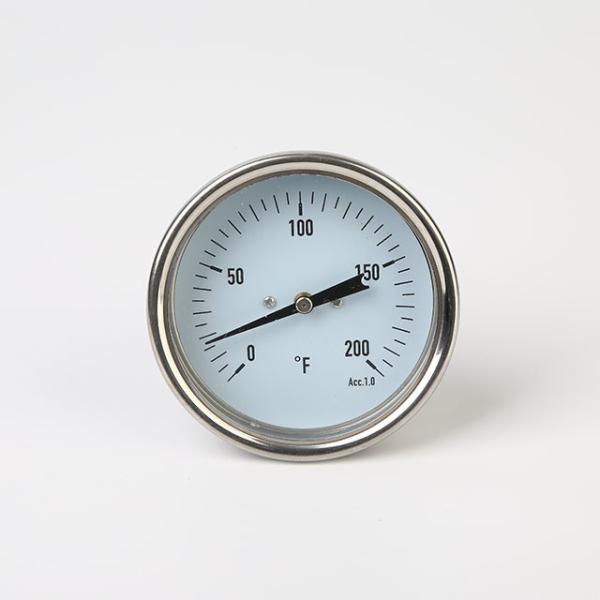 0-200 Fahrenheit Bimetallic Stemmed Thermometer Adjustable Angle 80mm Heating