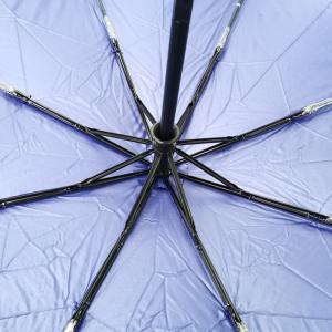 Lady Purple Semi Automatic Open And Close Umbrella With Black Metal Frame