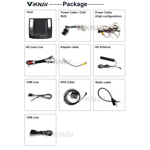 Viknav Car Radio For Infiniti FX35 (2008-2011) 10.4 inch GPS Navigation Stereo Auto Multimedia Video Player HD Screen