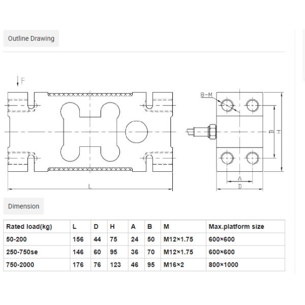 50~2000kg Crane Scale Single Point Load Cell Corrosion Resistant