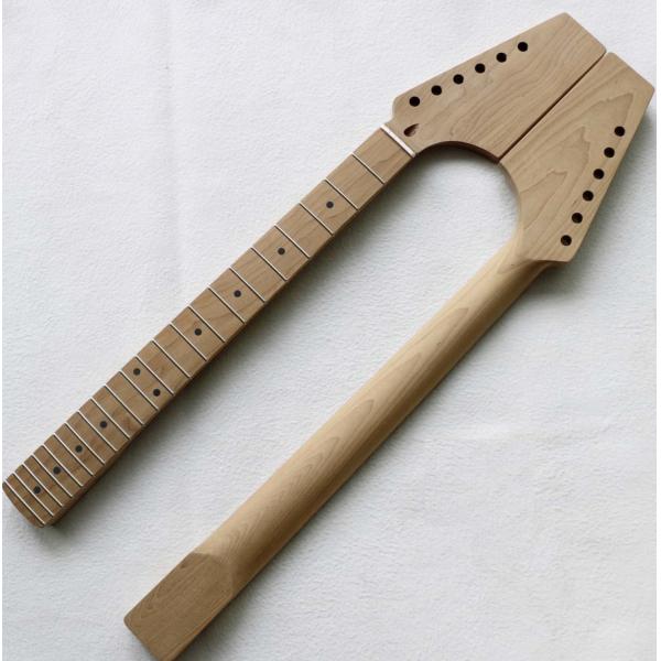 Custom Grand 22 Fret Roasted Maple Electric Guitar Neck for Handmade Tele Guitar Kits Gloss Finished with Bone Nut