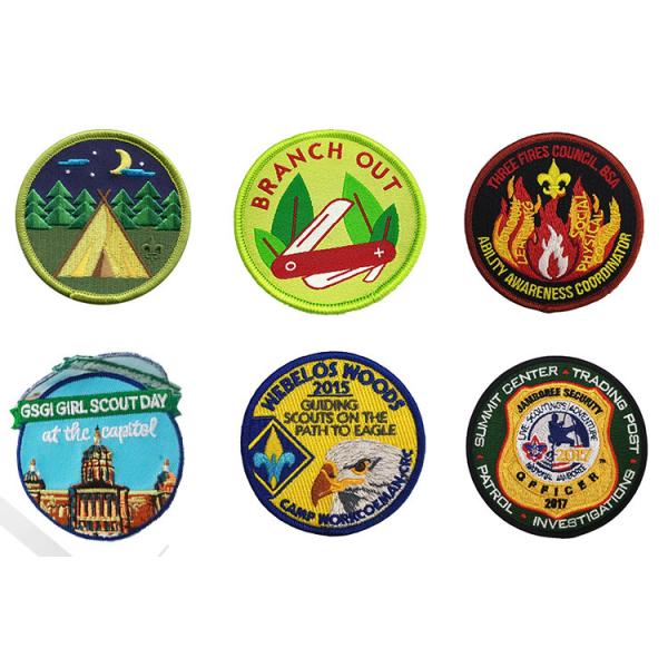 Outdoor Adventure 3D Vintage Boy Scout Patches Pantone Matched