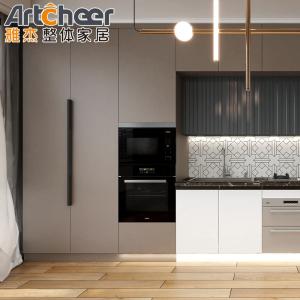 Traditional Design Waterproof Kitchen Cabinets with Radius Beveled Edge