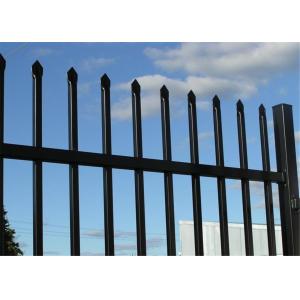 steel tubular Security Garrison Fencing 2.4M height x 2.4M width Rails 40mm