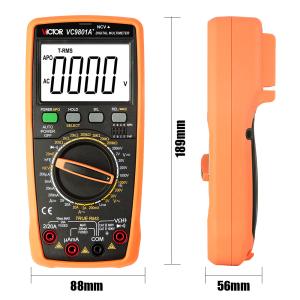 VICTOR VC9808+ digital Multimeter 2000uF capacimeter 10MHz Frequency temperature