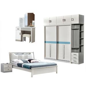 Cabrini Solid Wood Bed With Drawers Large Backrest Double Bedroom Set