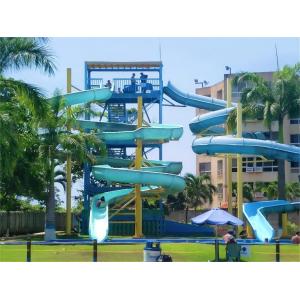 OEM Commercial Swimming Pool Playground Fiberglass Water Slide Set