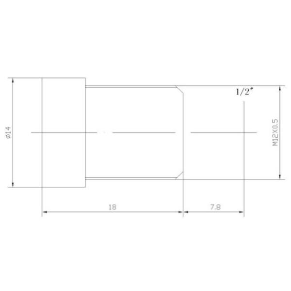  8.0mm F2.0 3MP m12 board lens for 1/2″ sensor